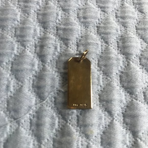 Jet Set Candy Gold Vermeil New York JFK Luggage Tag Charm - Picture 3 of 4